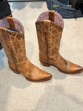 ROCKEM Womens Western Cowboy Boots - Brown Leather
